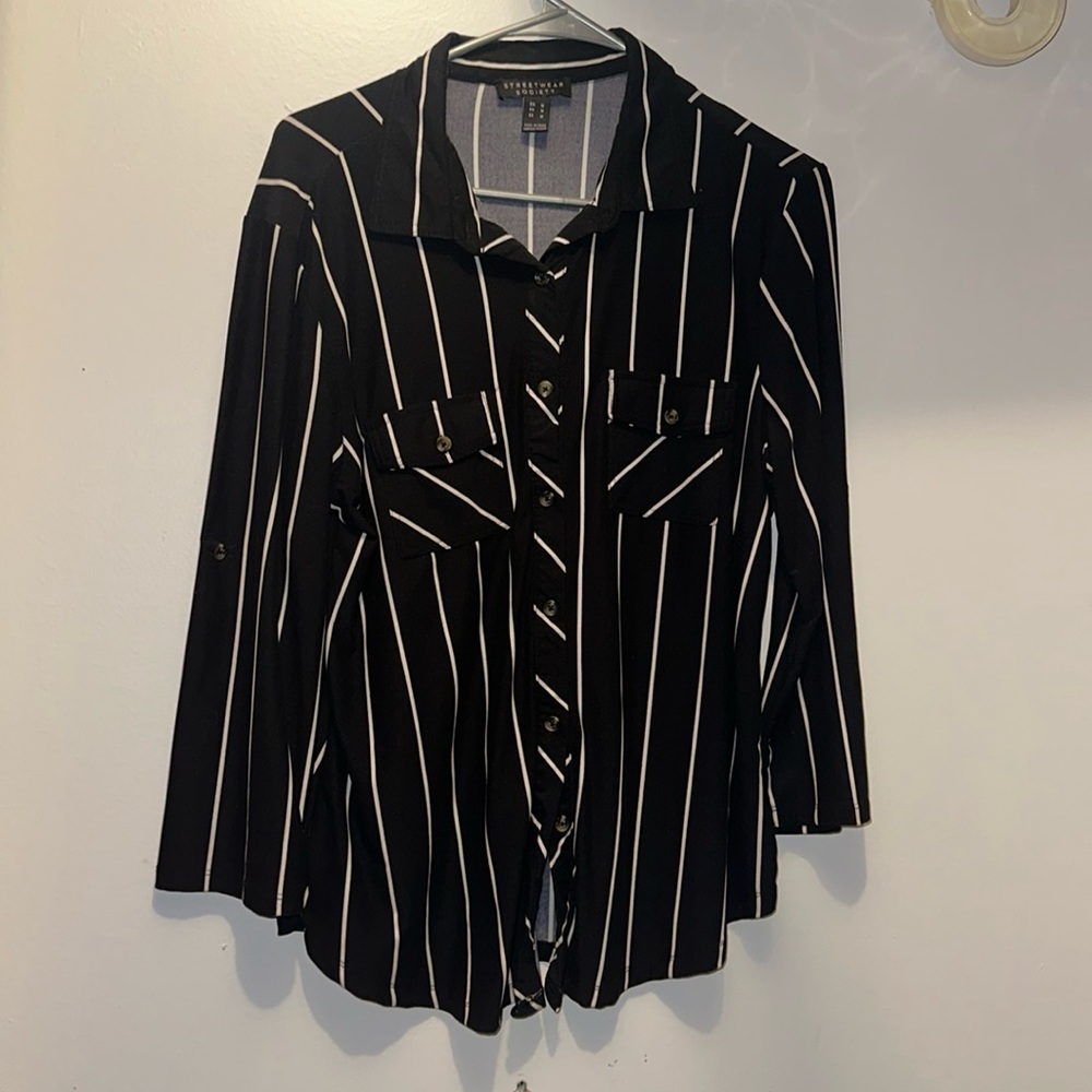 Striped Button up Long Sleeve